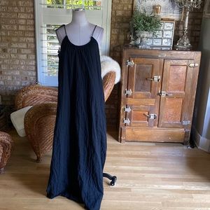 J. CREW BLACK DRESS B7011 MEDIUM NEW POCKETS MAXI